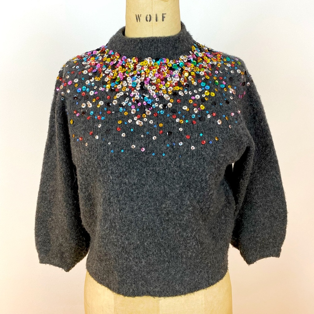 ZARA Sequin Holiday Sweater